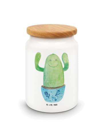 Mr. & Mrs. Panda Kaffeedose Kaktus Happy ohne Spruch in Weiß