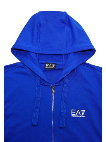 EA7 EA7 Jacke FELPA Trainingsjacke mit Kapuze in blau