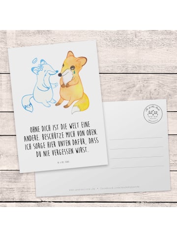 Mr. & Mrs. Panda Trauerspruchkarte Trauer Schwester mit Spruch in Weiß