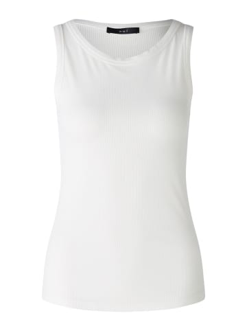 Oui Top FILIZ elastische Viskoserippe in optic white