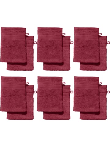 REDBEST Frottier Waschhandschuh 12er-Pack Chicago in weinrot
