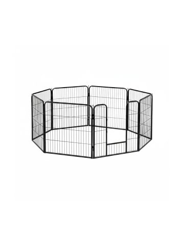 relaxdays Welpenauslauf in Schwarz - (B)78 x (H)80 x (T)235 cm
