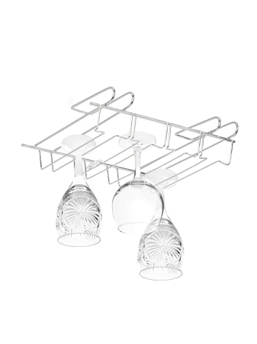 relaxdays 10x Weinglashalter in Silber