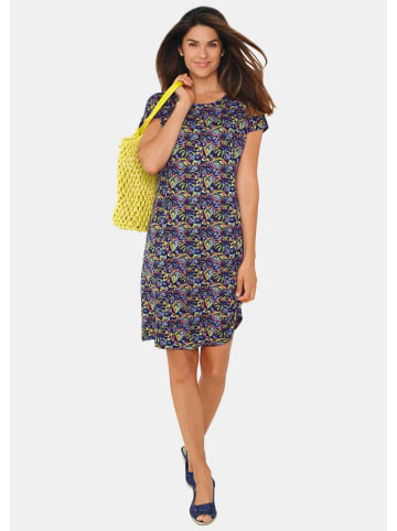 GOLDNER Freizeitkleid Modernes Viskosekleid mit Allover-Print in bunt / gemustert