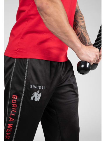 Gorilla Wear Trainingshose - Functional Mesh Pants - Schwarz/Rot