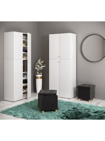 VCM  Stoff Sitztruhe Sitzbank Truhe Box Kiste Sizos M in Anthrazit
