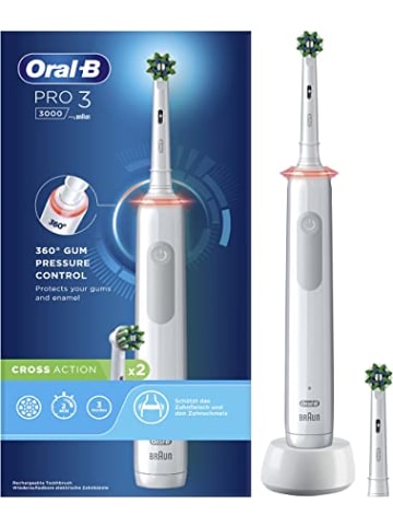 Oral-B Pro 3 3000 Cross Action in Weiß