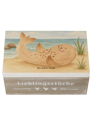 Mr. & Mrs. Panda Kiste Robbe Liegen Design ohne Spruch in Weiß
