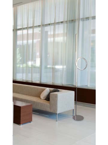 näve LED Stehleuchte "LOOP" in chrome - (L)23 cm x (B)23 cm x (H)171 cm - EEK G