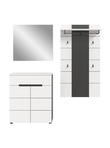ebuy24 Garderobenmöbel Canu Weiß 175 x 37 cm