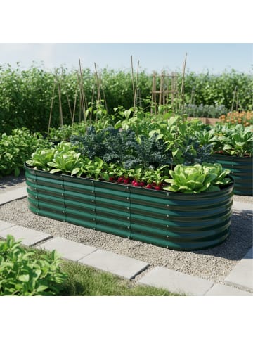 relaxdays Hochbeet in Grün - (B)240 x (H)45 x (T)60 cm