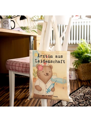 Mr. & Mrs. Panda Shopper Ärztin Leidenschaft Design mit Spruch in Weiß