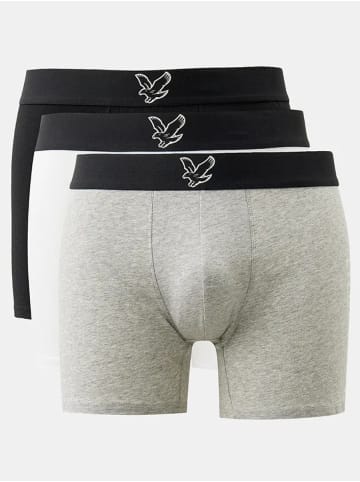 Lyle & Scott Trunks 3-Er Set in Schwarz/Grau meliert/Weiß