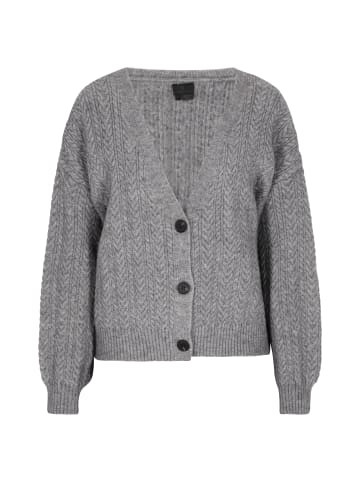 DreiMaster Klassik Damen Cardigan in Grau Melange