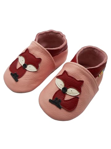 Yalion Leder-Krabbelschuhe in Rosa