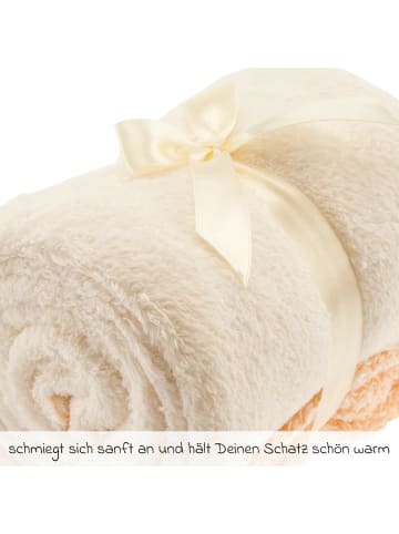 Bieco Kuscheldecke Flausch 70 x 100 cm - Uni E in beige