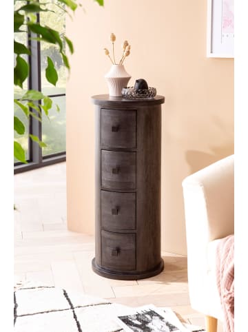 FineBuy Sideboard in Schwarz / Mango / 34x34x85