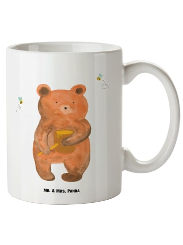 Mr. & Mrs. Panda Haferl Bär Honig ohne Spruch in Weiß