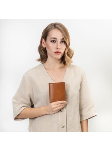 Farmhood Memphis Geldbörse RFID Schutz Leder 11 cm in camel