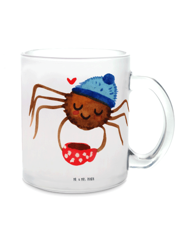 Mr. & Mrs. Panda Becher Spinne Agathe Kaffee ohne Spruch in Transparent