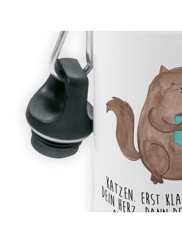 Mr. & Mrs. Panda Trinkflasche Katze Dose mit Spruch in Weiß