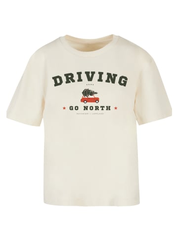 F4NT4STIC Ladies Everyday Tee Driving Home Weihnachten in Whitesand