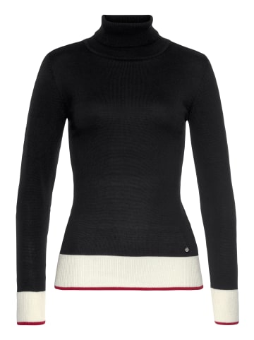 AJC Rollkragenpullover in schwarz-offwhite