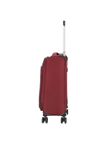 D&N Travel Line 9504 - 4-Rollen-Kabinentrolley S 55 cm (dark red) in dark red