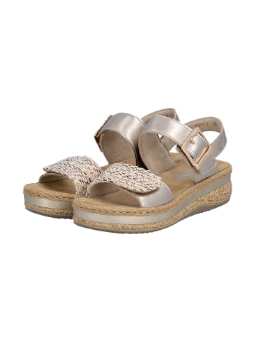 rieker Rimo-Sandalen aus Leder mit Keilabsatz Grau