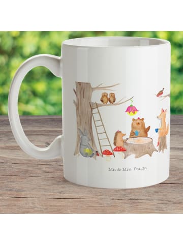 Mr. & Mrs. Panda Kaffeetasse Waldtiere Picknick mit Spruch in Weiß