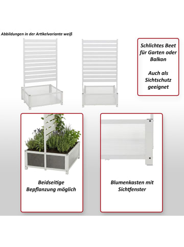 MCW Aluminium Beet mit Rankgitter P97, Dunkelbraun