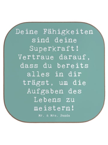 Mr. & Mrs. Panda Untersetzer für Gläser Spruch Vertrauen in Fähi... in Meeresbrise