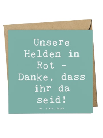 Mr. & Mrs. Panda Deluxe Karte Spruch Feuerwehrmann Helden mit Sp... in Meeresbrise