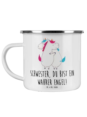Mr. & Mrs. Panda Tasse Schwester Engel mit Spruch in Weiß