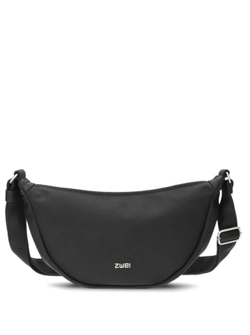 Zwei Mademoiselle M50 - Umhängetasche 32 cm (nubuk-blue) in nubuk-black