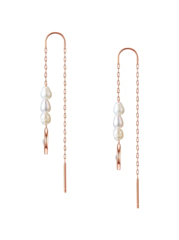 Valero Pearls Ohrhänger Edelstahl Preciosa Süßwasser-Zuchtperle in roségold