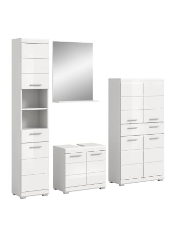 ebuy24 Badmöbelset Scout Weiß 186 x 34 cm