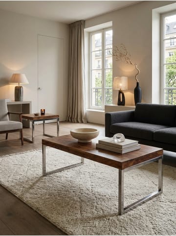 KADIMA DESIGN Couchtisch GUNA Massiv-Holz 120cm breit Wohnzimmer-Tisch in Massivholz