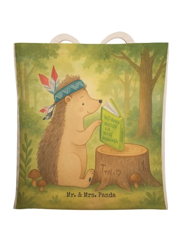 Mr. & Mrs. Panda Tasche Igel Federschmuck Design ohne Spruch in Weiß