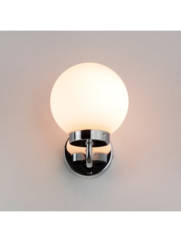 Licht-Erlebnisse Wandlampe (B)12.5 x (H)19 cm in Chrom WeißChrom Weiß