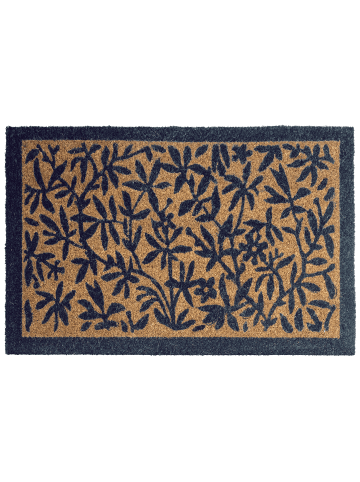 Beliani Fußmatte NUNIVAK in Naturfarben/Beige/Blau - (W) 40 x (L) 60 cm