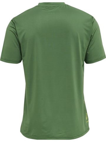 Hummel Hummel T-Shirt Hmlongrid Multisport Herren Atmungsaktiv Leichte Design Schnelltrocknend in MYRTLE/DARK CITRON