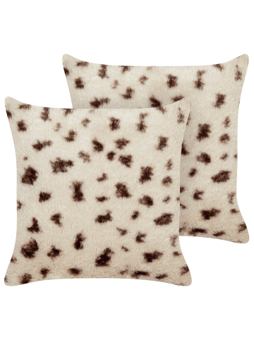 Beliani 2er-Set Dekokissen KASRA in Beige