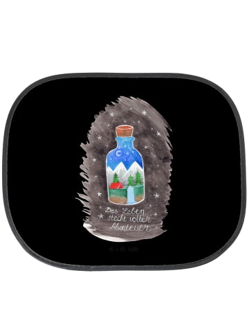 Mr. & Mrs. Panda Sonnenschutz für Auto Flasche Abenteuer mit Spruch in Schwarz