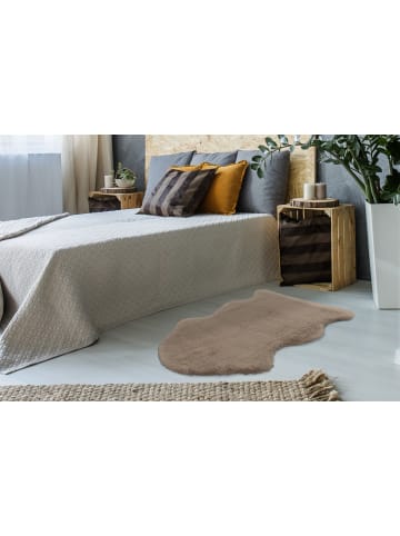 Kayoom Hochflor Teppich Estonia in taupe - rechteckig