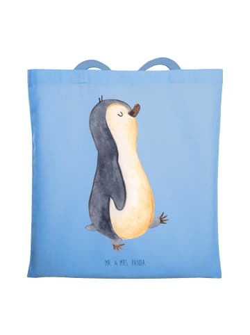 Mr. & Mrs. Panda Stoffbeutel Pinguin mHerzieren ohne Spruch in Sky Blue