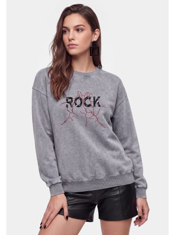 myMo ROCKS Women Sweatshirt in Dark Grey