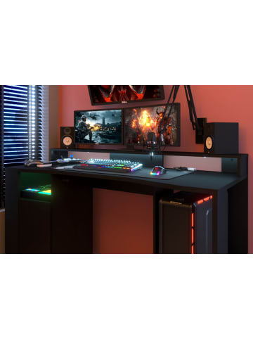 Parisot Jugendzimmer Gaming Set mit Schreibtisch und Schrank inkl. LED