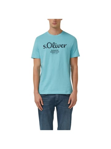 s.Oliver T-Shirt 1er Pack in Hellblau