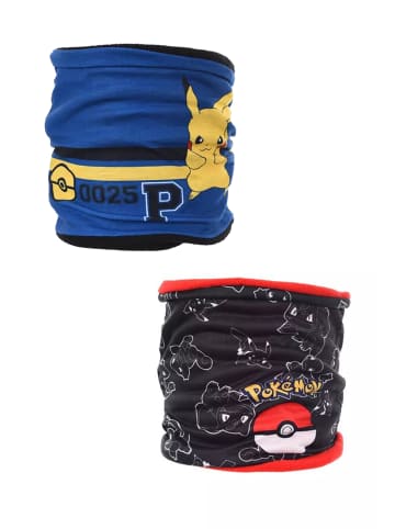 Pokémon Schlauchschal Kinder Doppelpack mit Motiv und Fleecefutter in Mehrfarbig